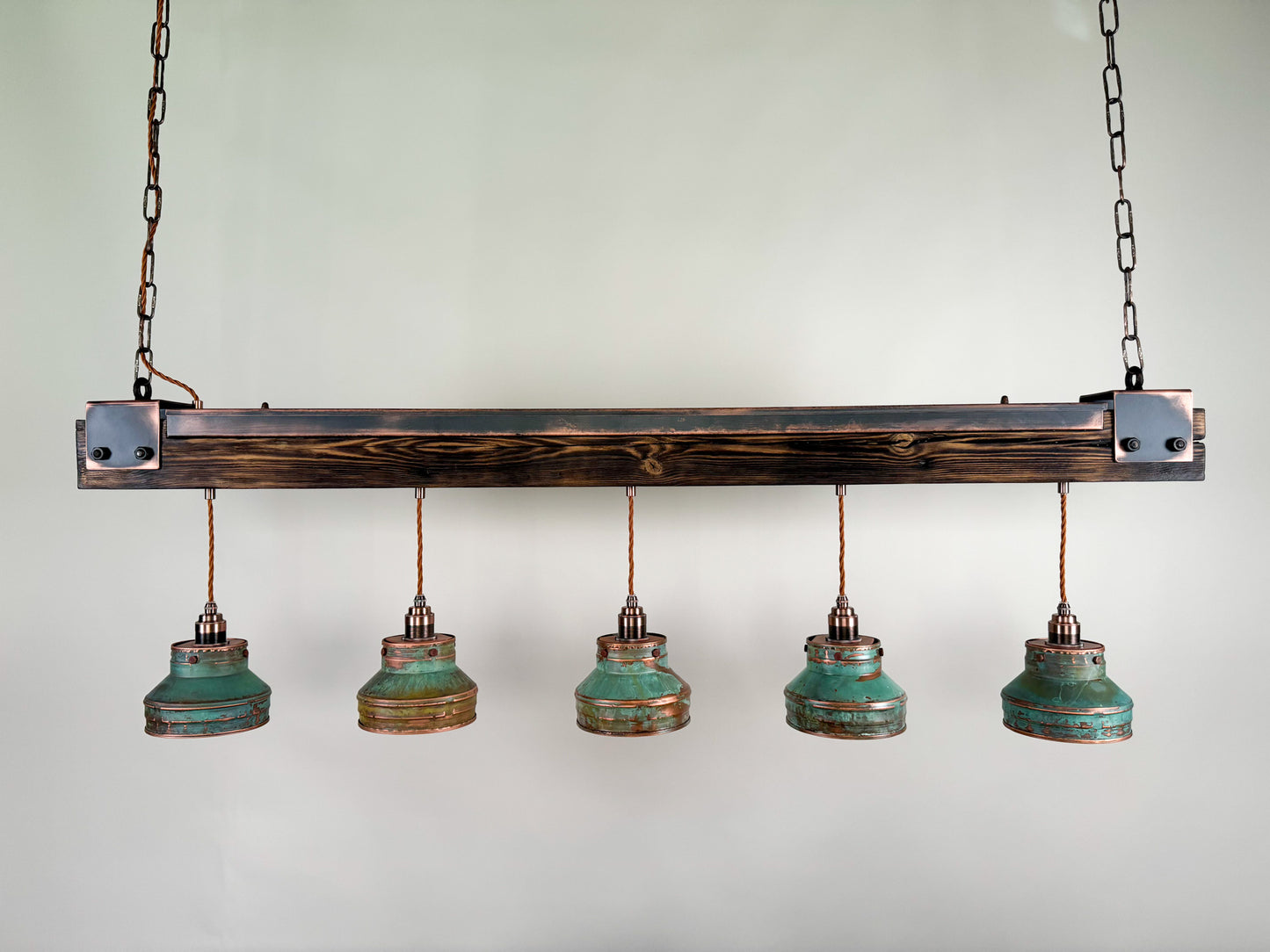 Industrial lighting ,Patina Light fixture ,Rustic chandelier , Farmhouse lighting ,Pendant light,