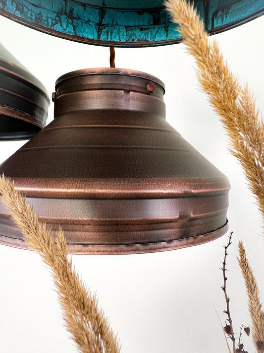 Industrial light Modern Copper lamp Patina light fixture