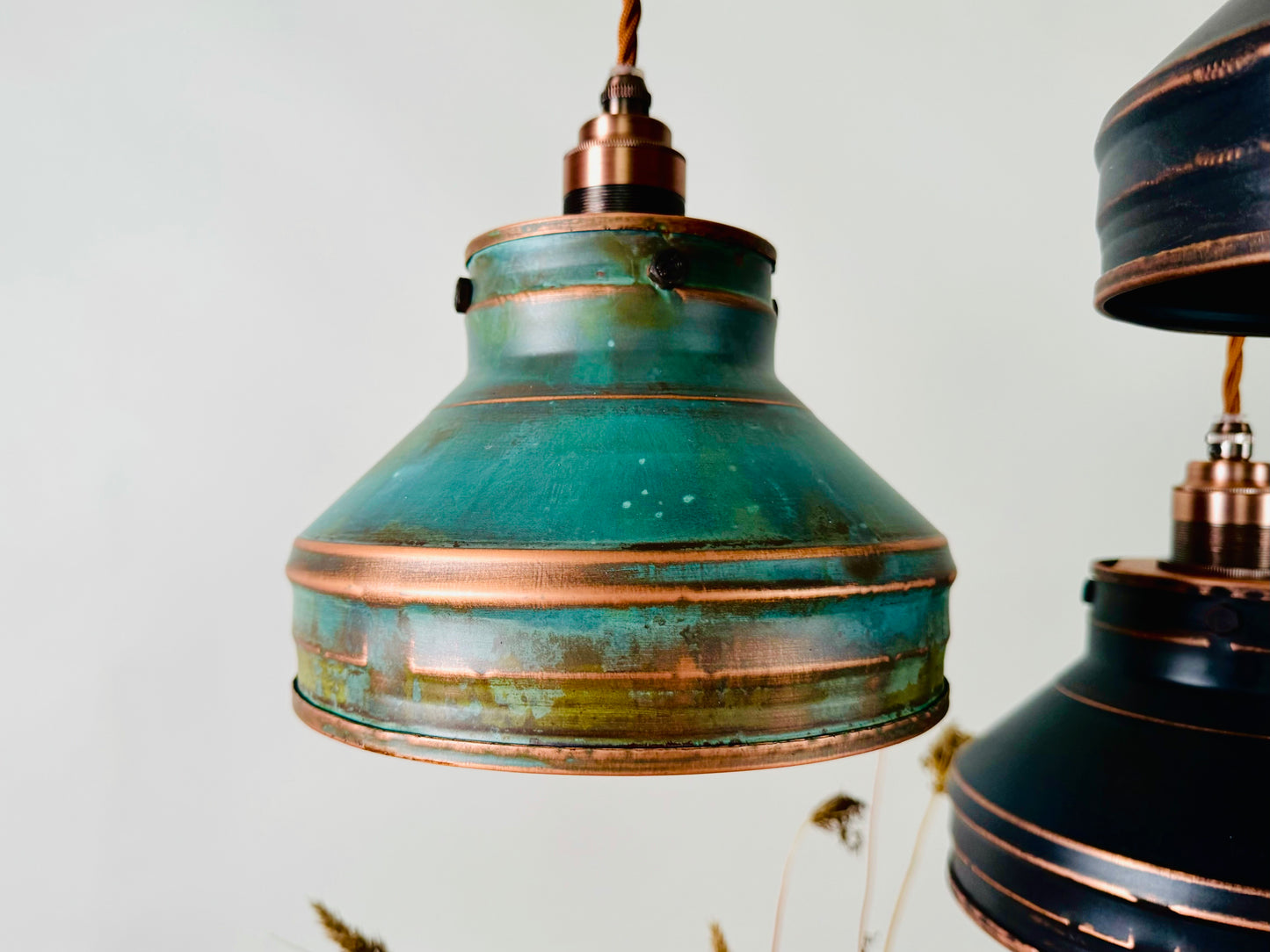 Industrial light Modern Copper lamp Patina light fixture
