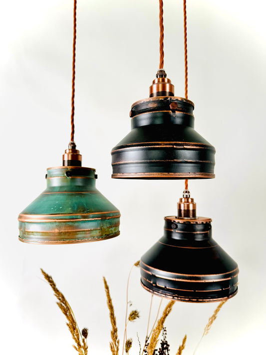 Industrial light Modern Copper lamp Patina light fixture
