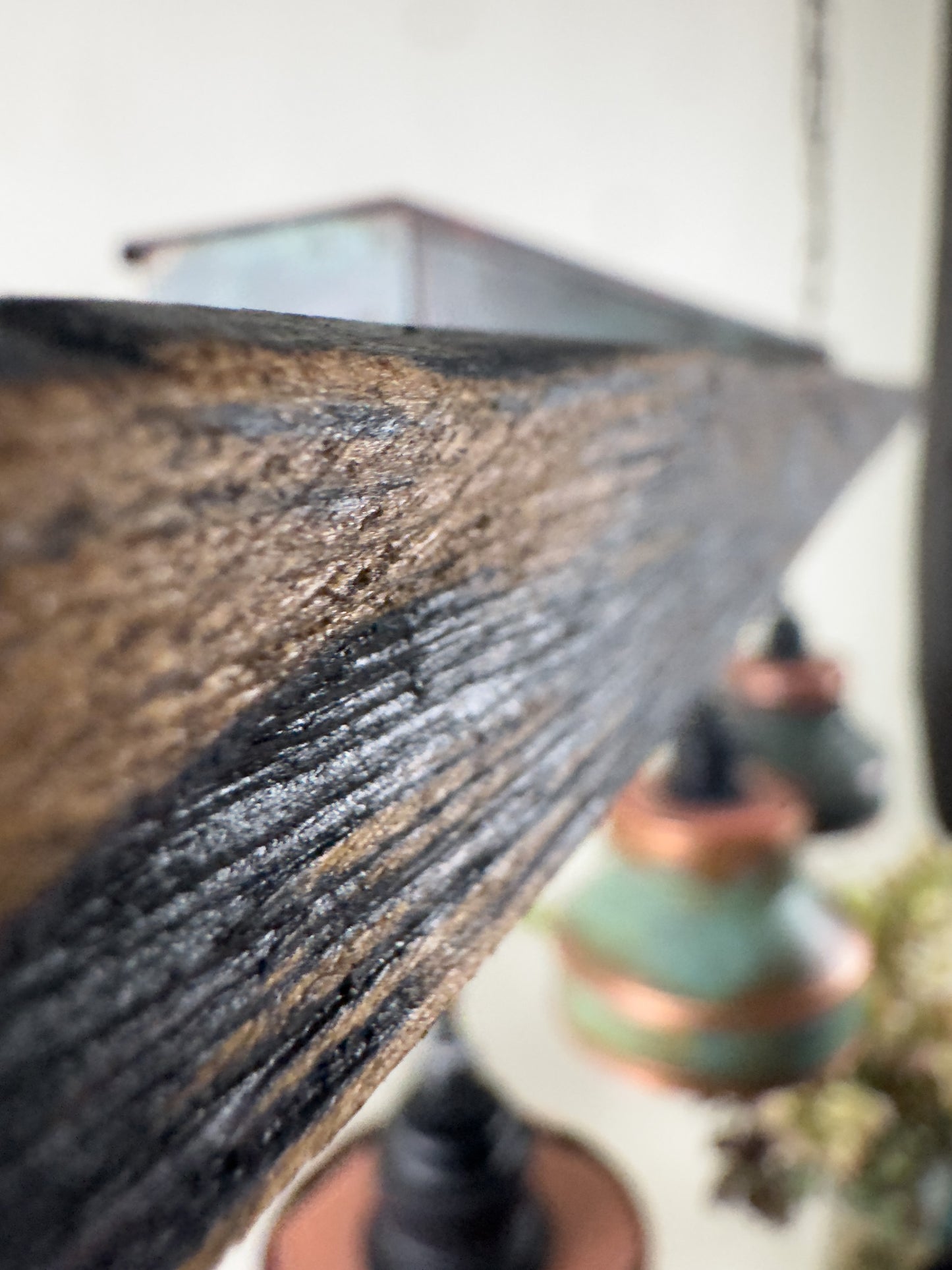 Rust and Pine - Unique handcrafted triple lighting fixture