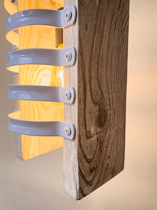 Minimal Reclaimed Wood Pendant Light