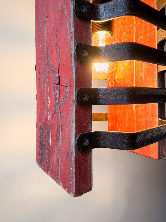 Red shadow lighting fixture