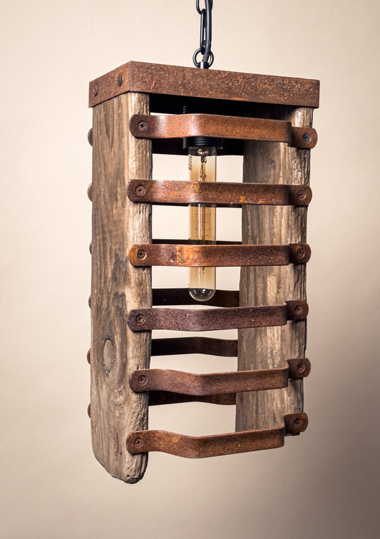 Handmade Driftwood Pendant Light, Rustic Farmhouse Lighting