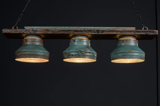 Tripple Copper Patina Pendant