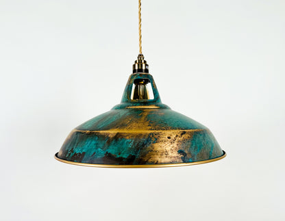 Handmade Solid Brass Pendant Light - Rustic Industrial Chandelier