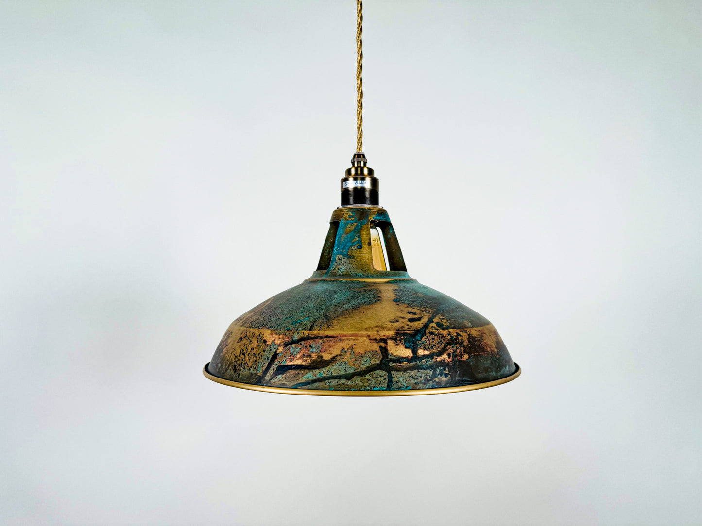 Handmade Solid Brass Pendant Light - Rustic Industrial Chandelier