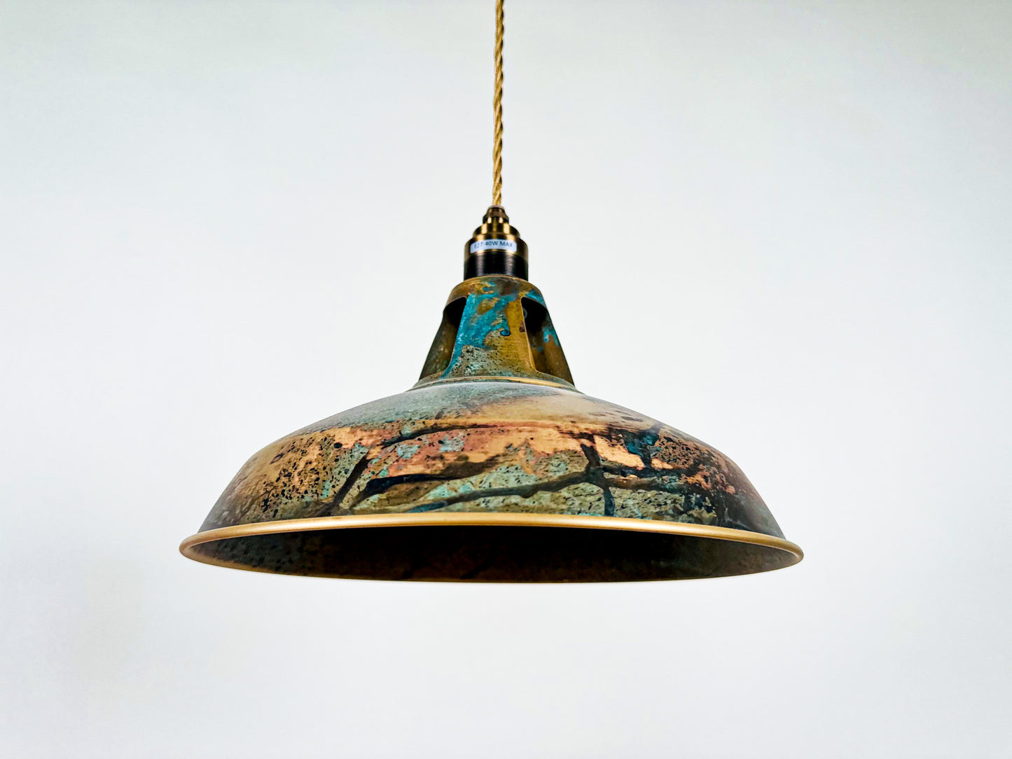 Handmade Solid Brass Pendant Light - Rustic Industrial Chandelier