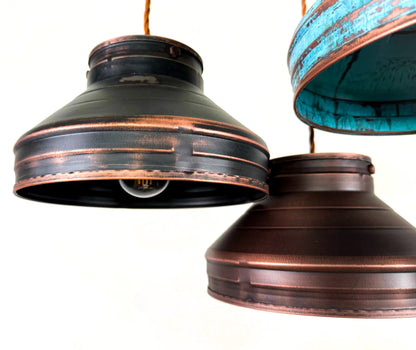 Industrial light Modern Copper lamp Patina light fixture