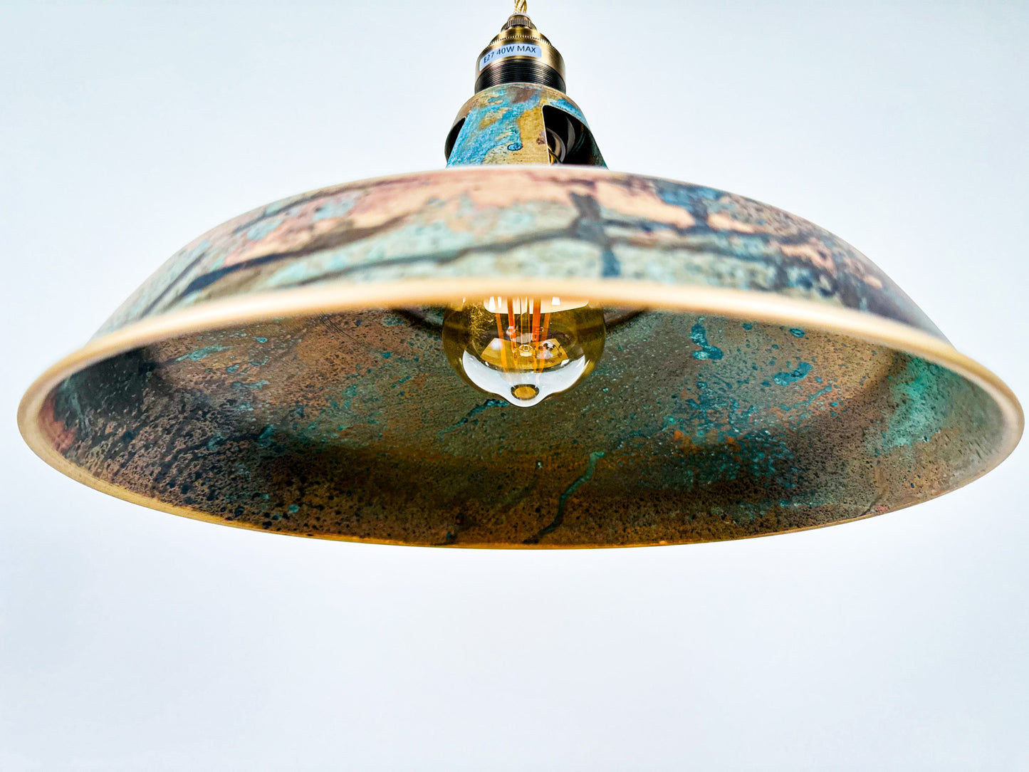 Handmade Solid Brass Pendant Light - Rustic Industrial Chandelier