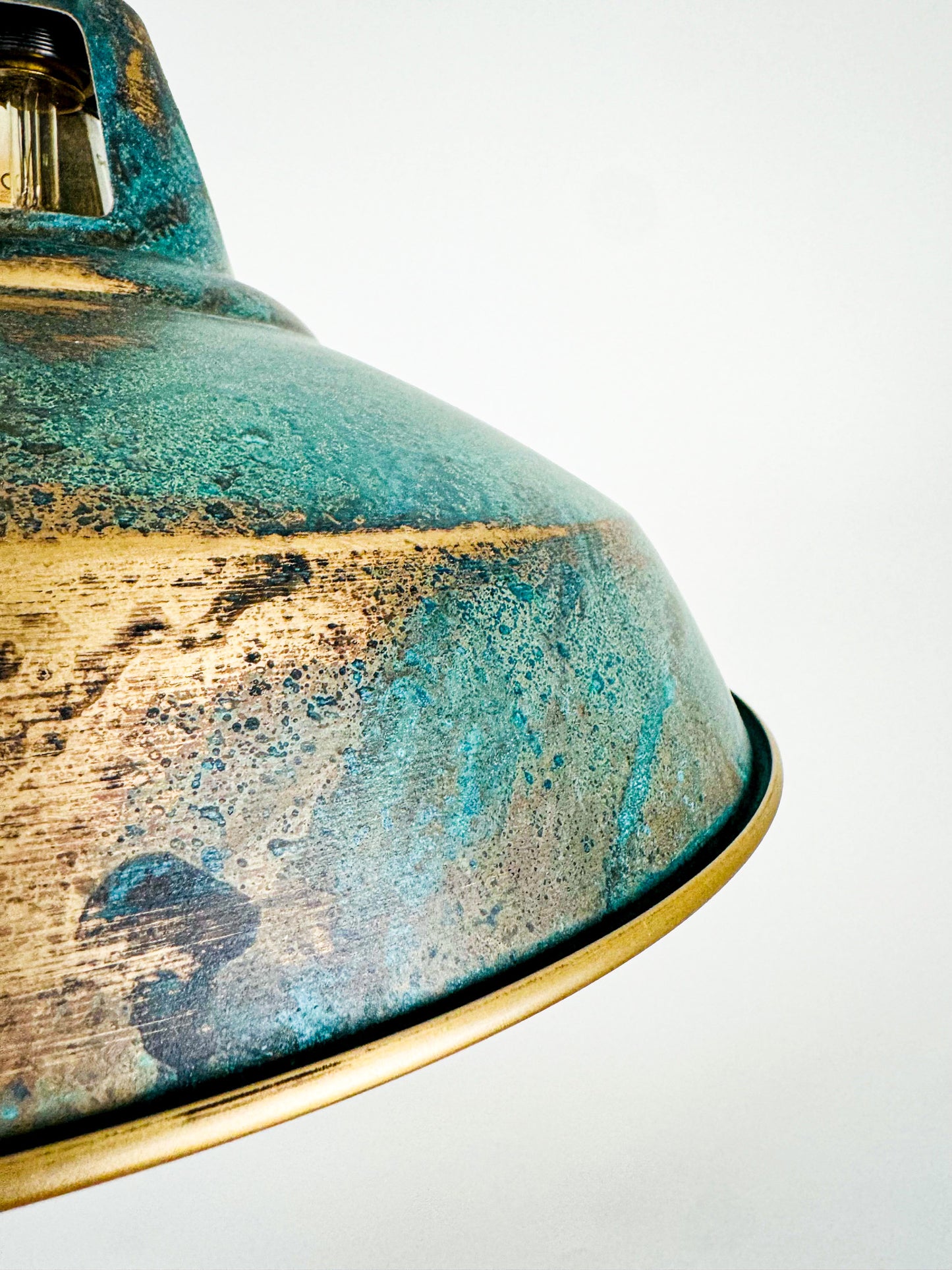 Handmade Solid Brass Pendant Light - Rustic Industrial Chandelier