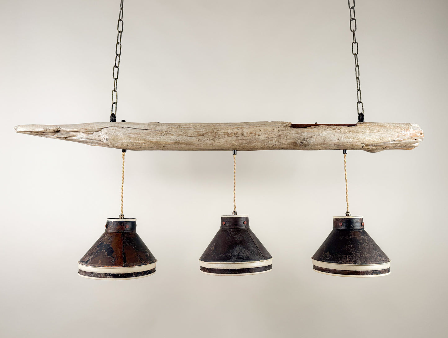 Driftwood LED Pendant Light: Coastal Farmhouse Lighting Fixture