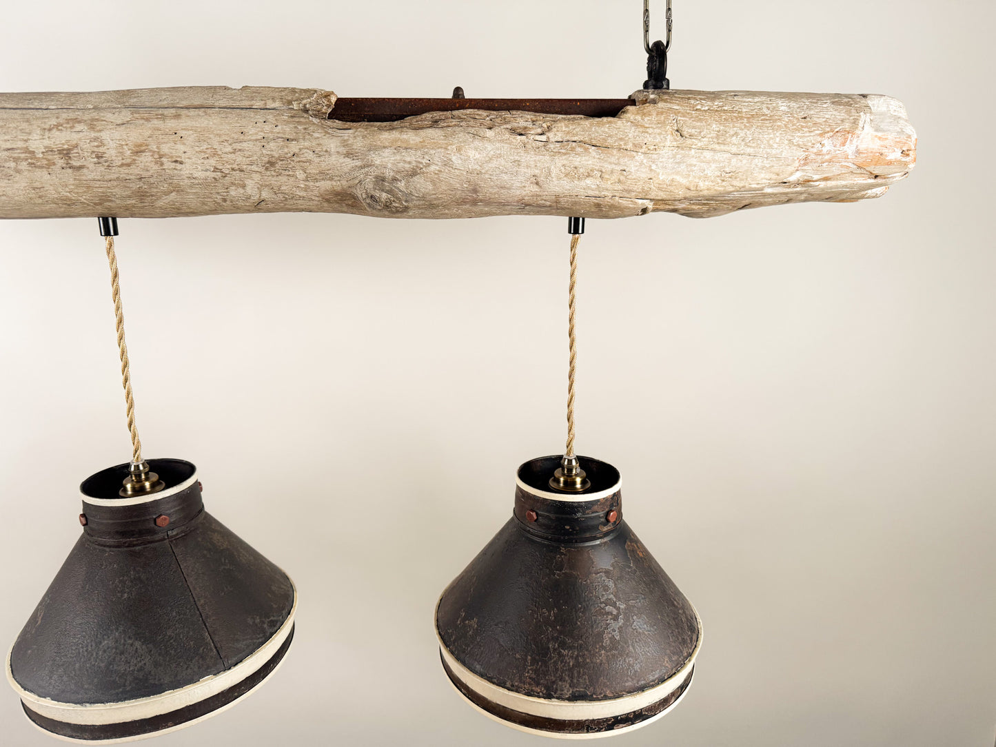 Driftwood LED Pendant Light: Coastal Farmhouse Lighting Fixture