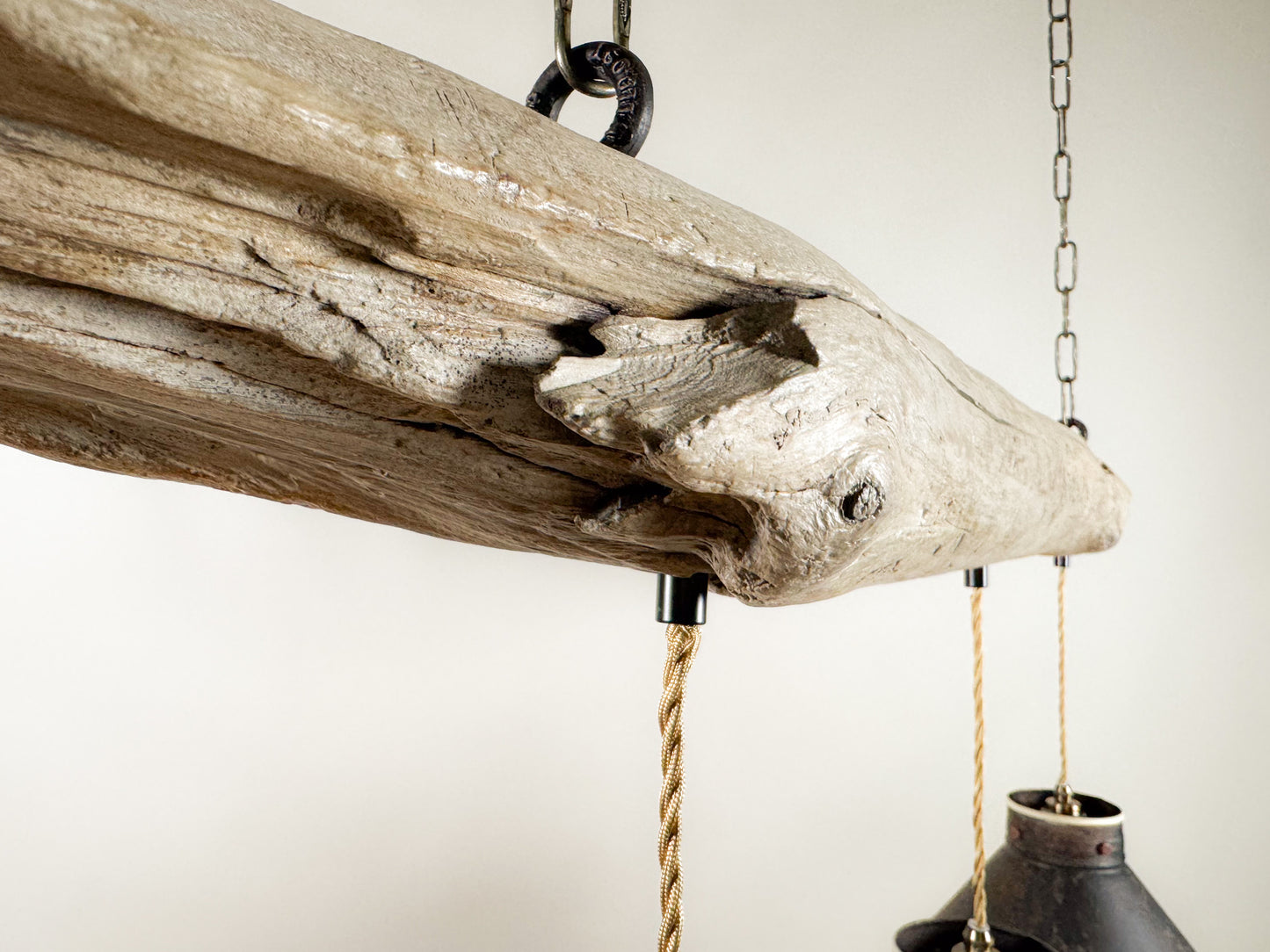 Driftwood LED Pendant Light: Coastal Farmhouse Lighting Fixture