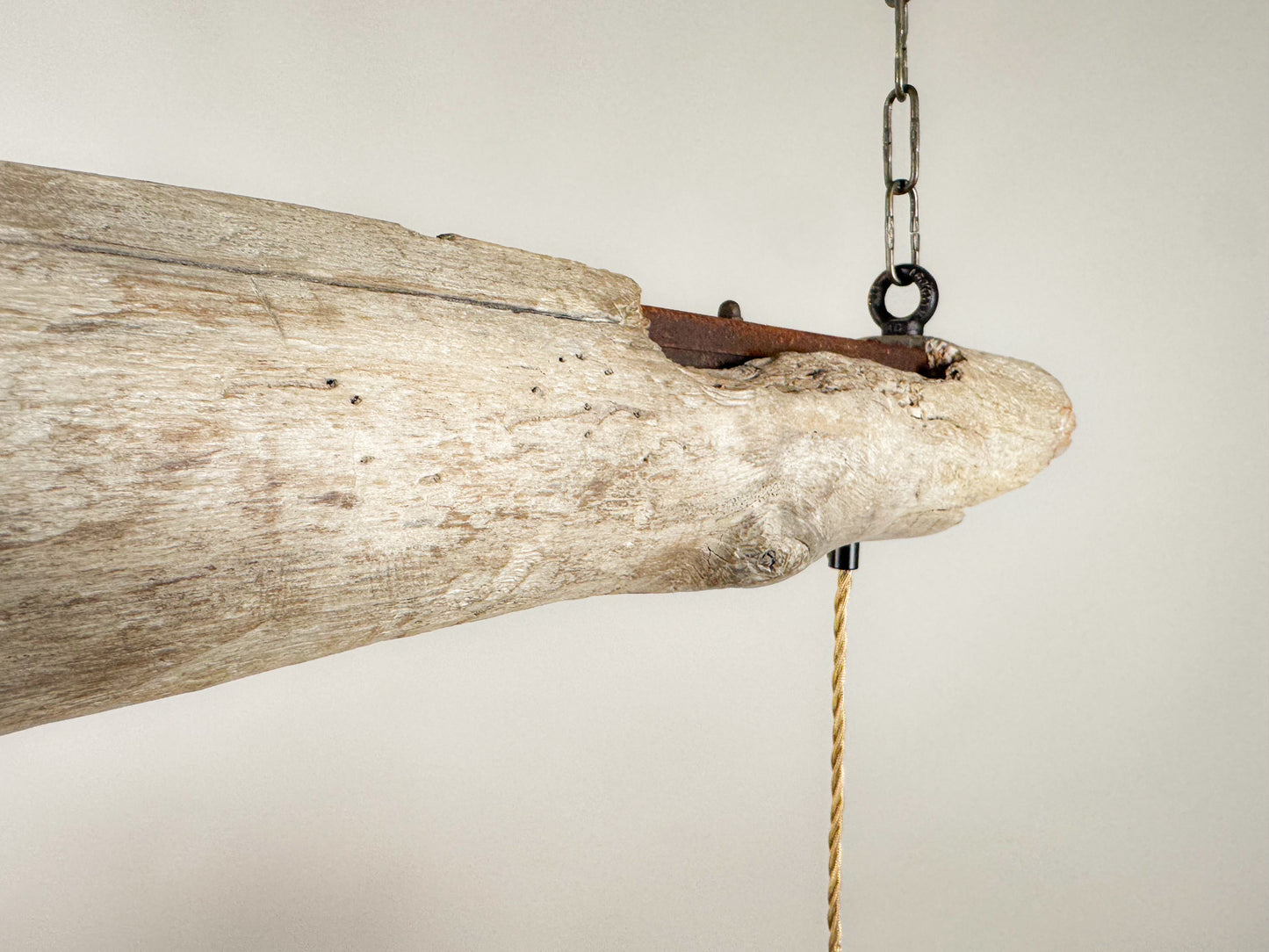 Driftwood LED Pendant Light: Coastal Farmhouse Lighting Fixture