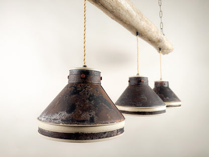 Driftwood LED Pendant Light: Coastal Farmhouse Lighting Fixture