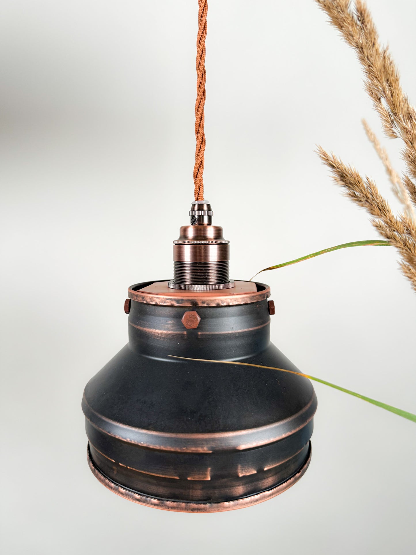 Elm beam , Industrial lighting ,Patina Light fixture ,Rustic chandelier , Pendant light