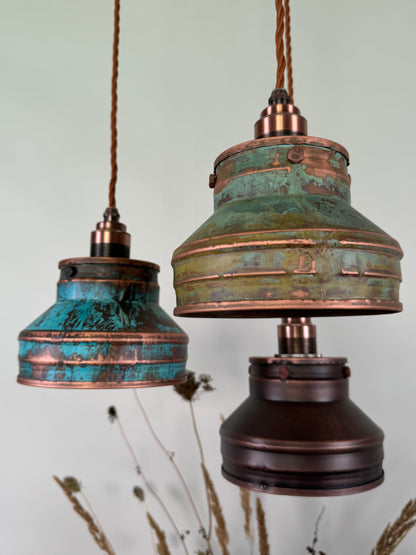 Industrial light Modern Copper lamp Patina light fixture