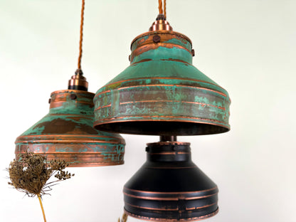 Industrial light Modern Copper lamp Patina light fixture