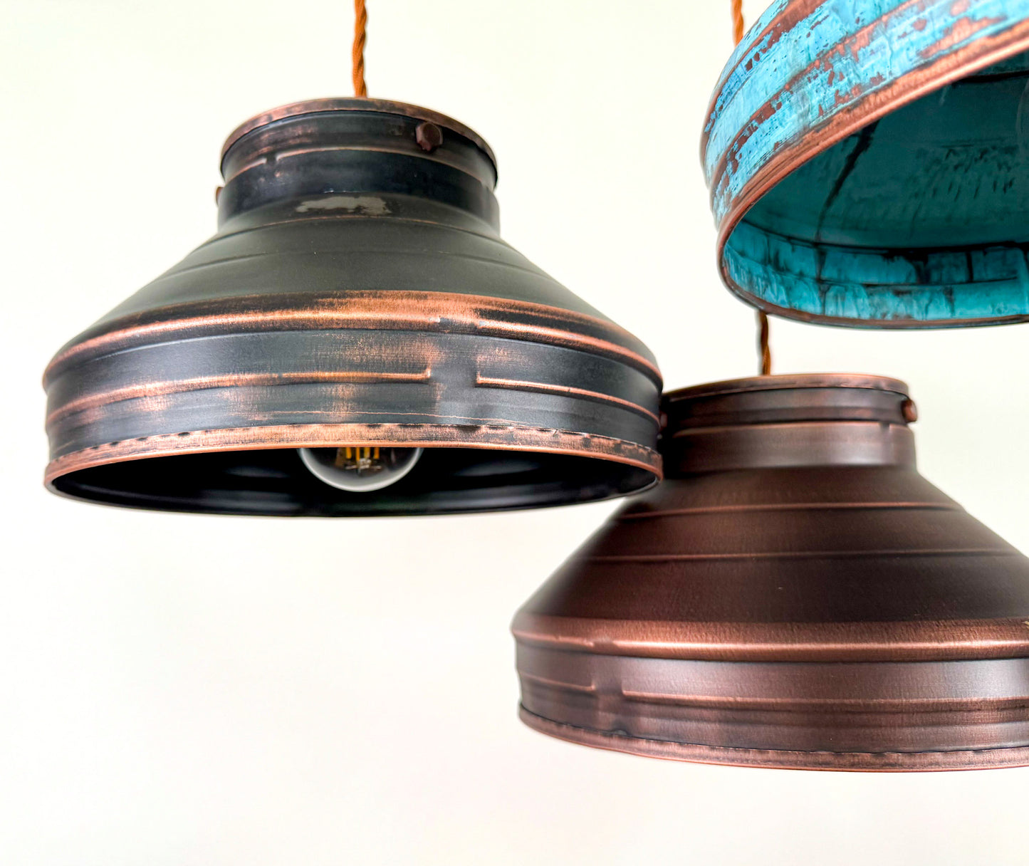 Industrial light Modern Copper lamp Patina light fixture