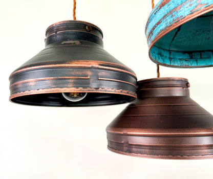 Industrial light Modern Copper lamp Patina light fixture