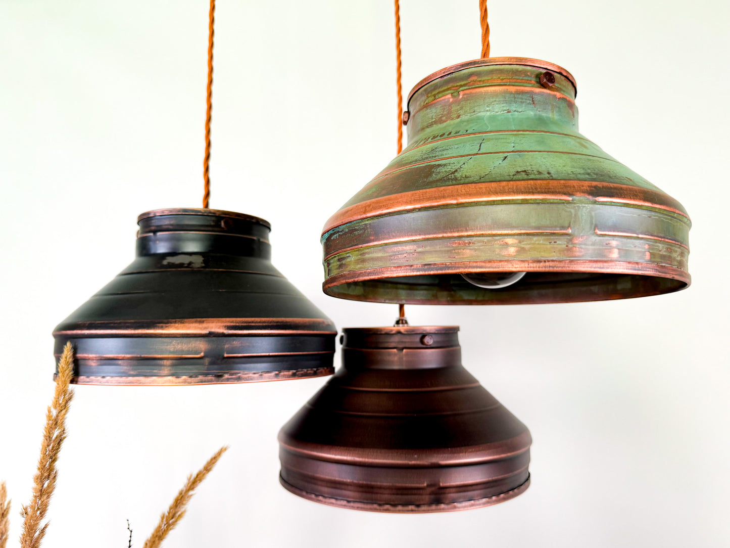Industrial light Modern Copper lamp Patina light fixture