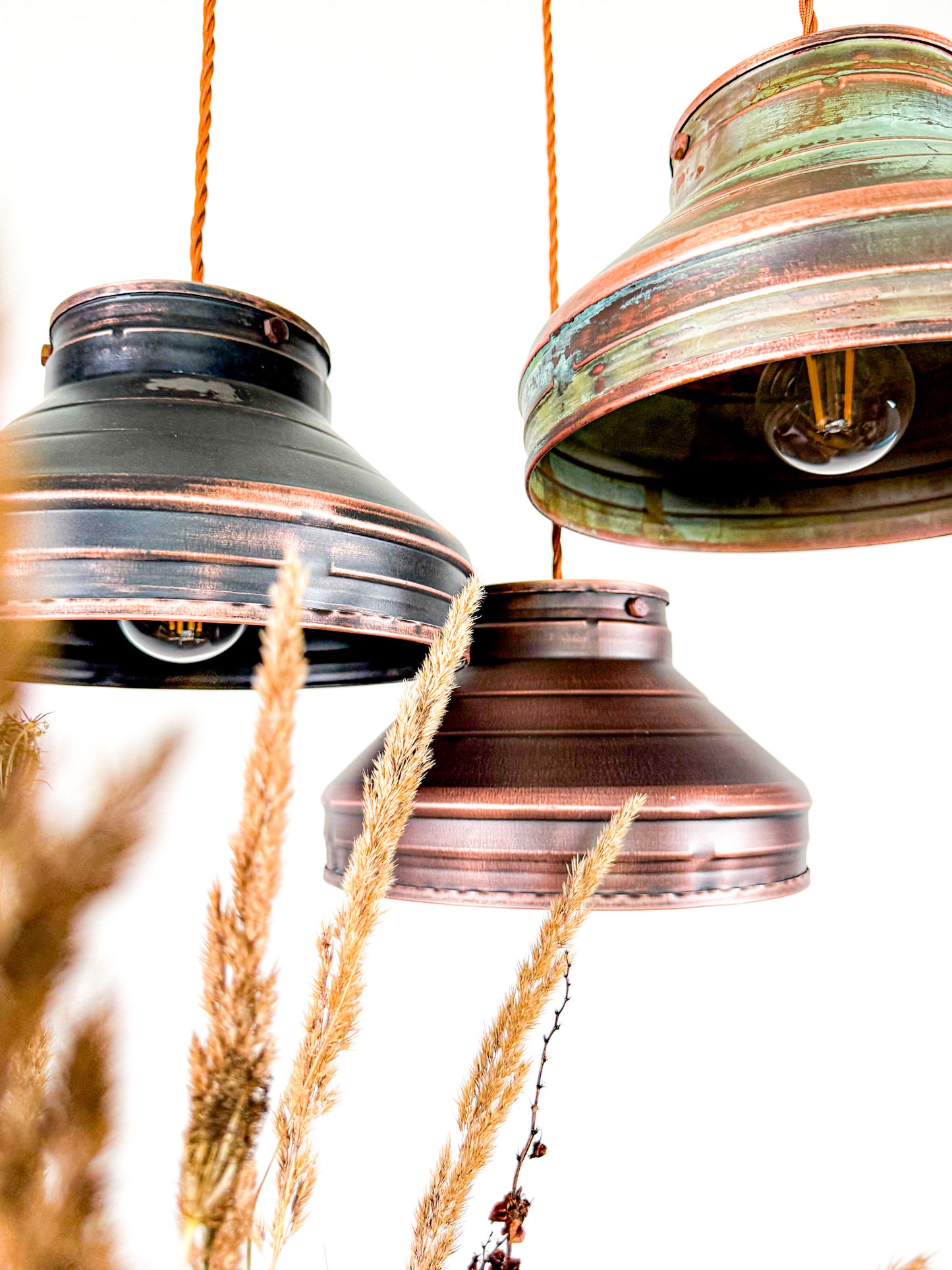 Industrial light Modern Copper lamp Patina light fixture