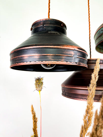 Industrial light Modern Copper lamp Patina light fixture