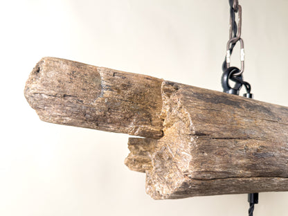 Driftbjelke - Rustic Driftwood & Copper Patina Chandelier