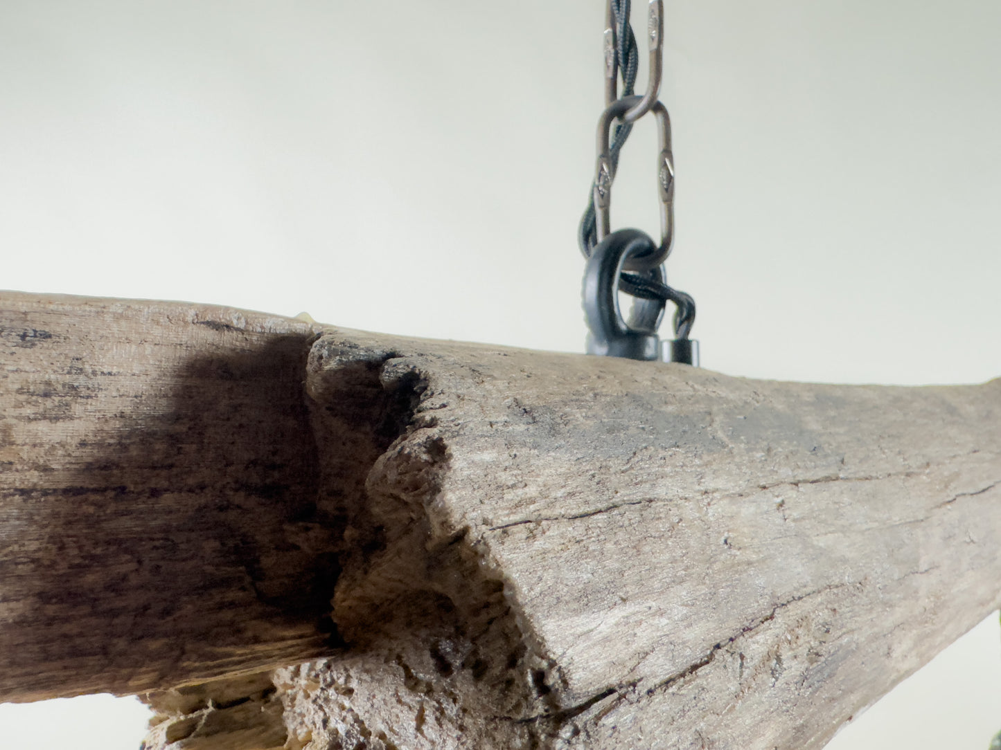 Driftbjelke - Rustic Driftwood & Copper Patina Chandelier