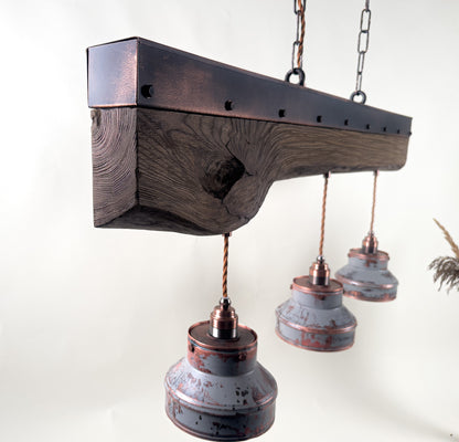 ElmForge – handcrafted rustic industrial pendant