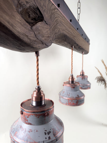 ElmForge – handcrafted rustic industrial pendant