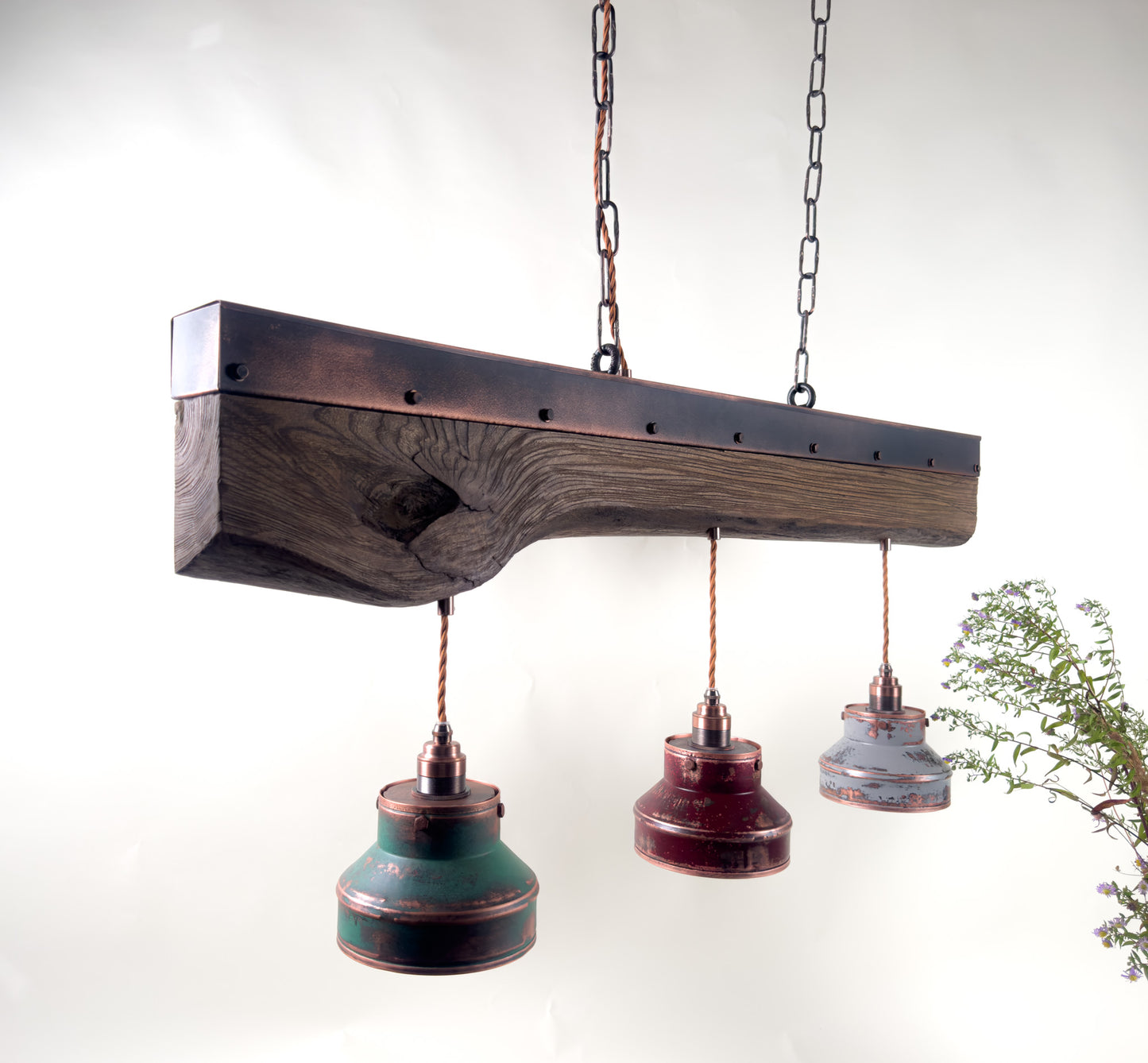 ElmForge – handcrafted rustic industrial pendant