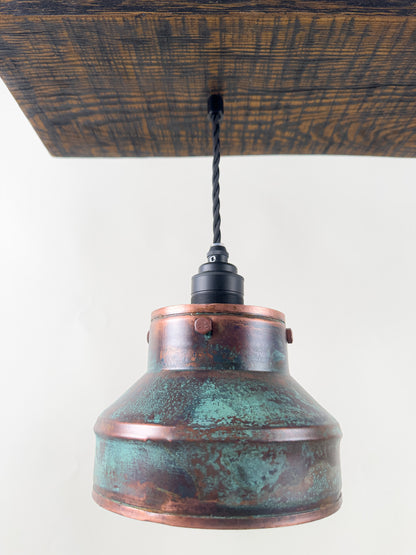 Rust and Pine - Unique handcrafted triple lighting fixture