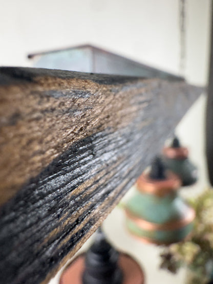 Rust and Pine - Unique handcrafted triple lighting fixture