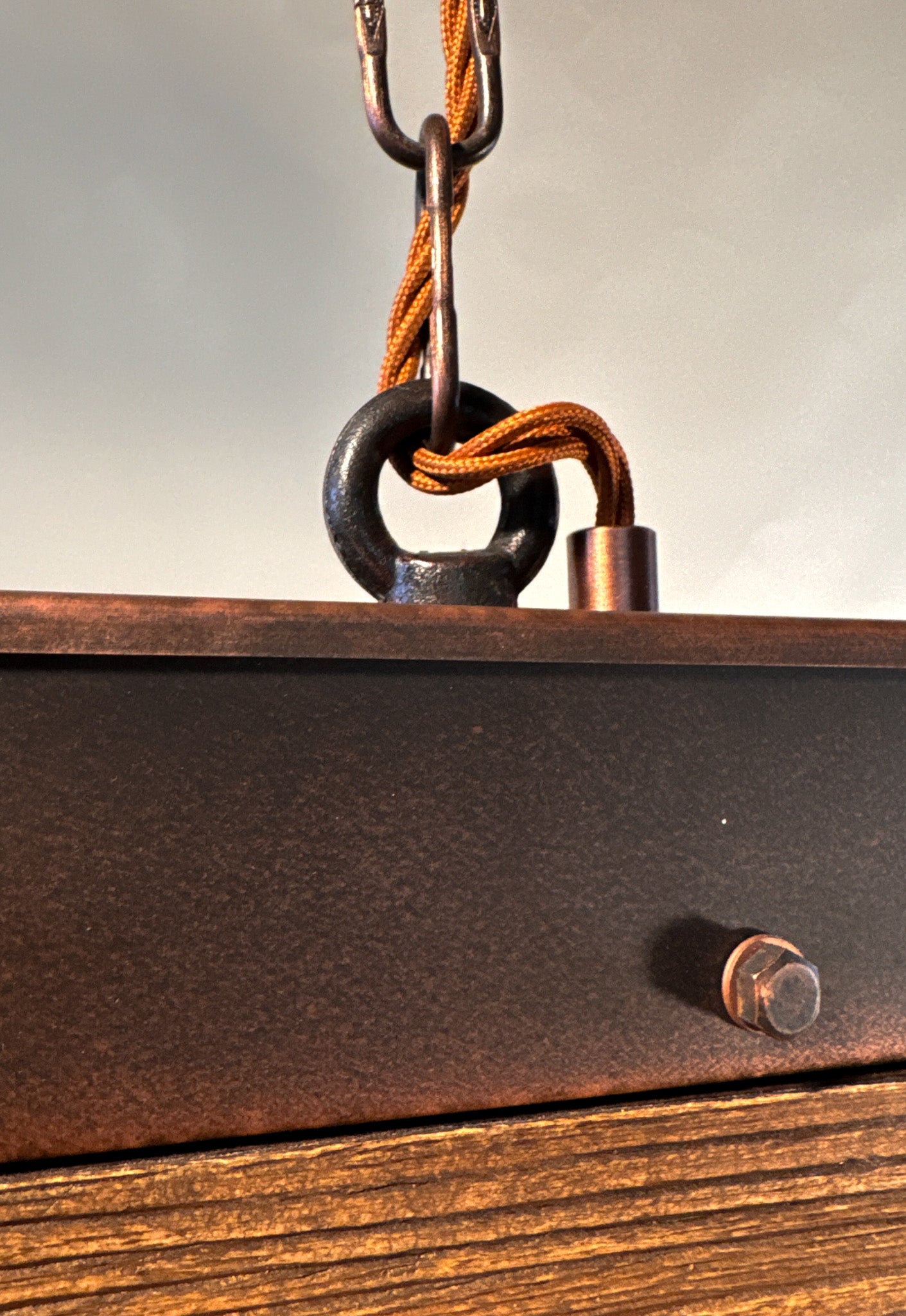 ElmForge – handcrafted rustic industrial pendant