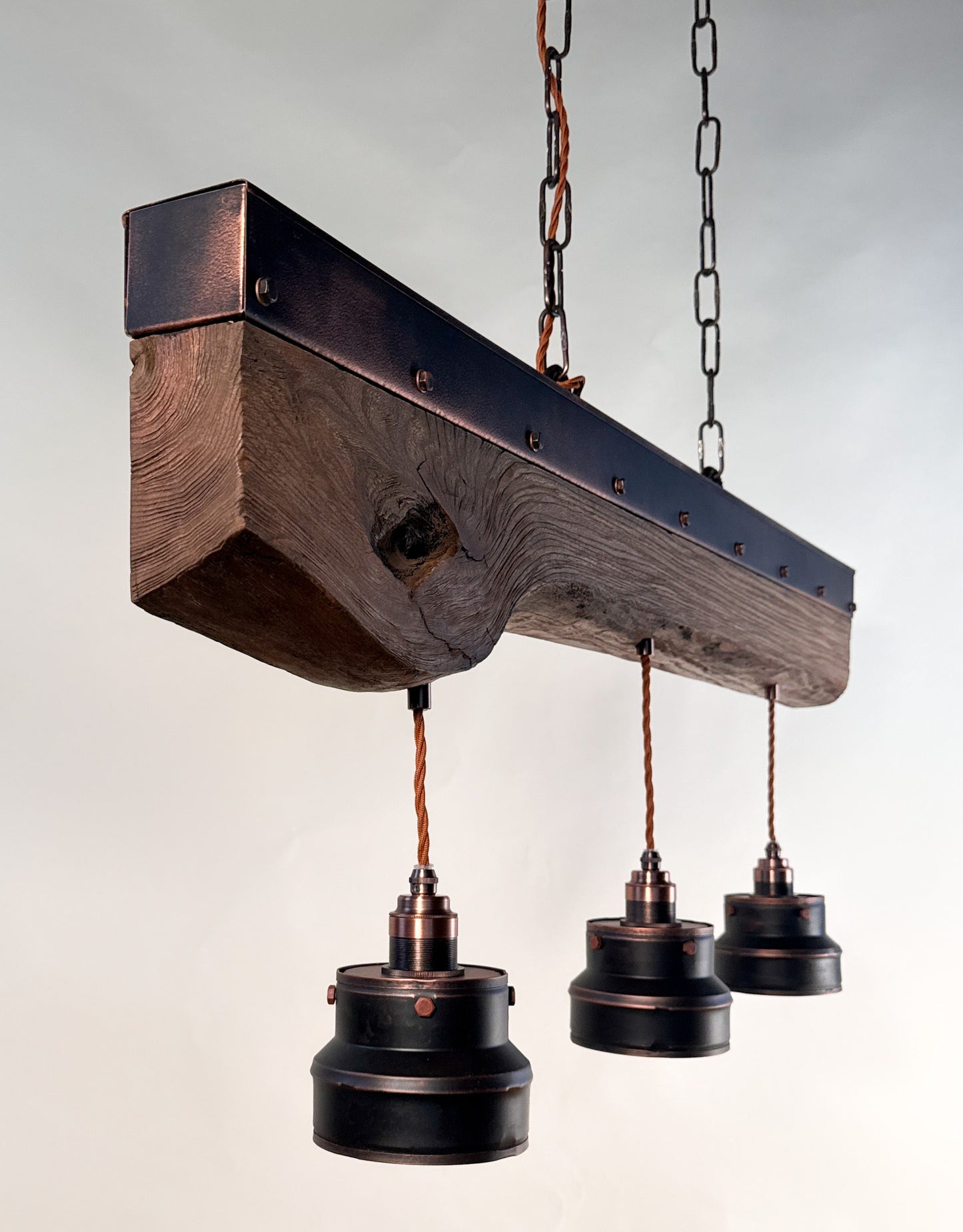 ElmForge – handcrafted rustic industrial pendant