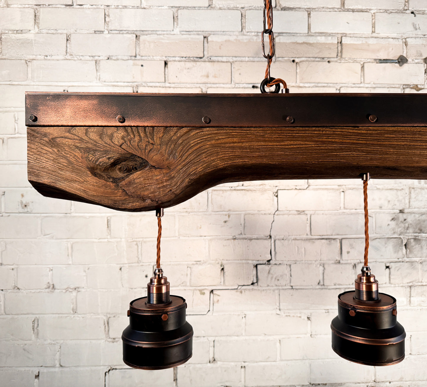 ElmForge – handcrafted rustic industrial pendant