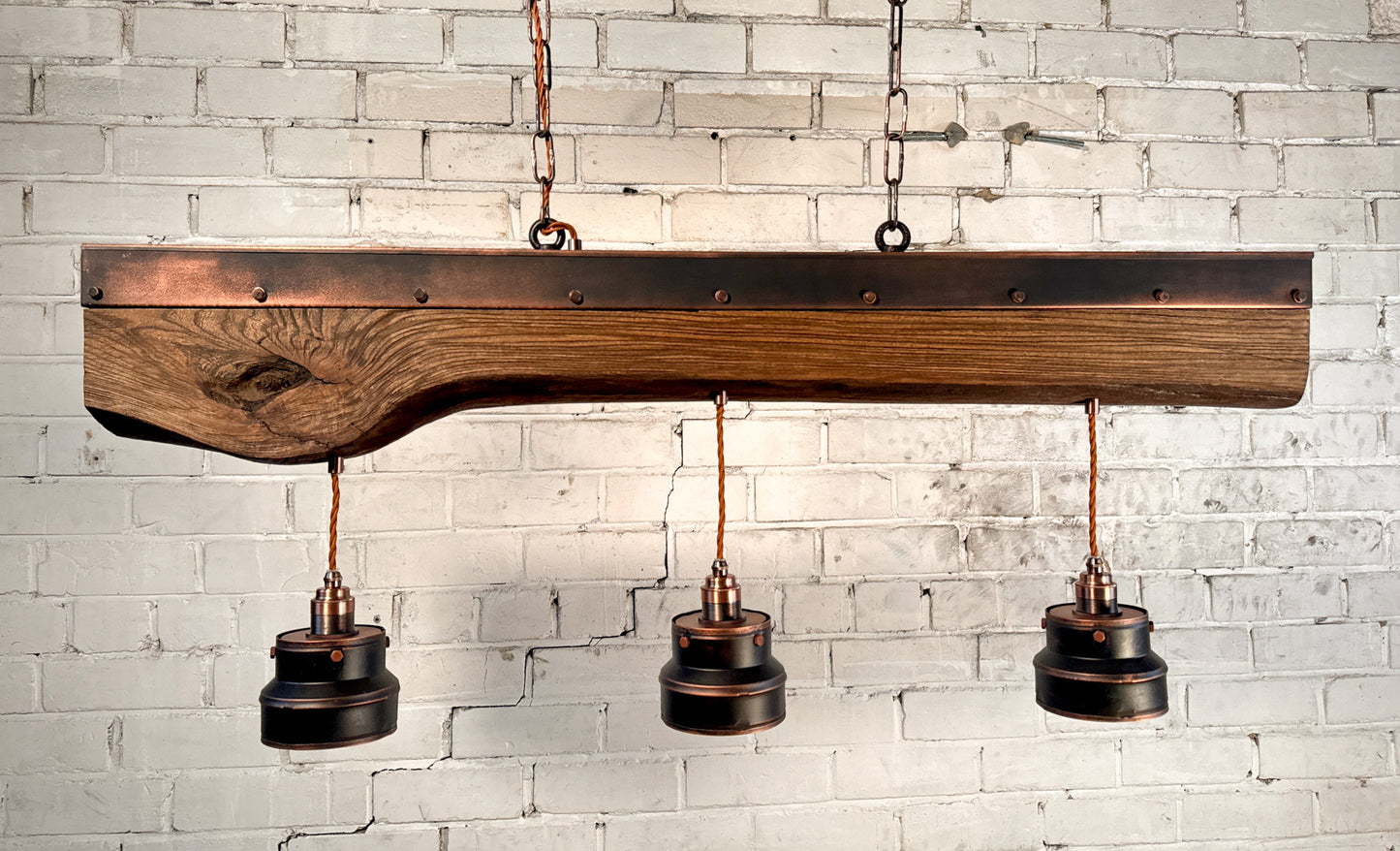 ElmForge – handcrafted rustic industrial pendant