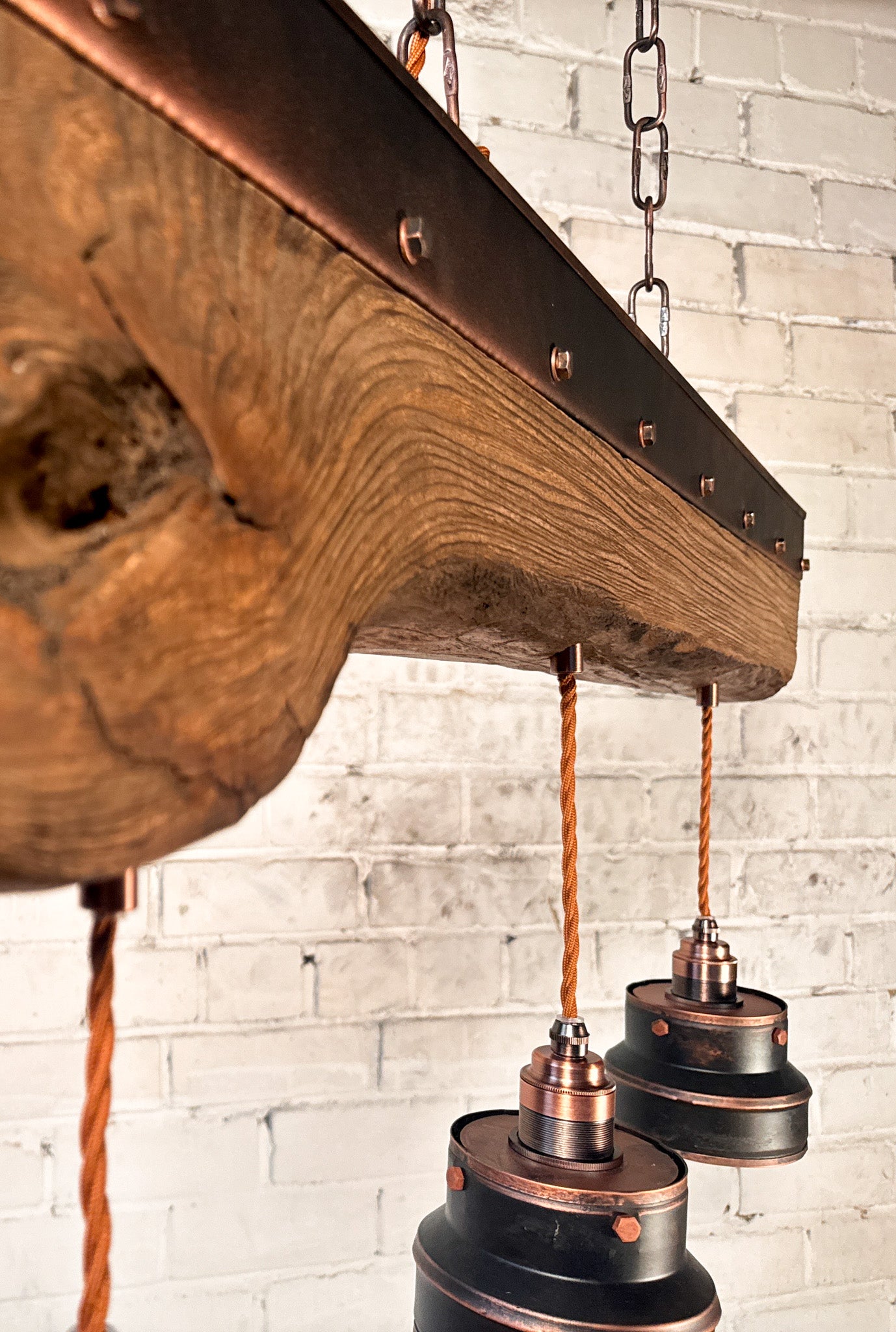 ElmForge – handcrafted rustic industrial pendant