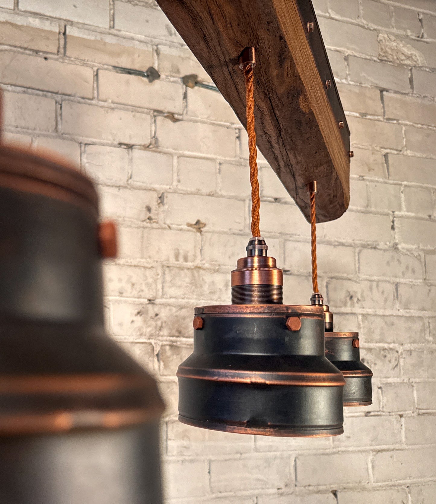 ElmForge – handcrafted rustic industrial pendant
