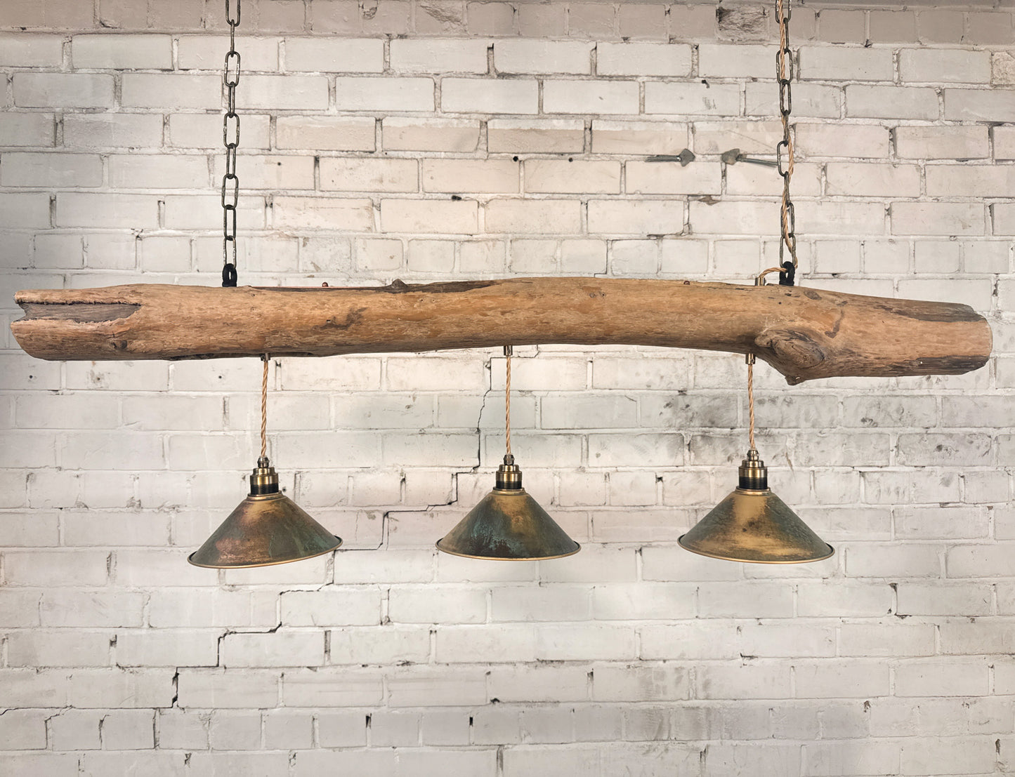 Rustic Shoreline – Weathered Wood & brass Chandeliers