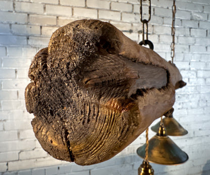 Rustic Shoreline – Weathered Wood & brass Chandeliers