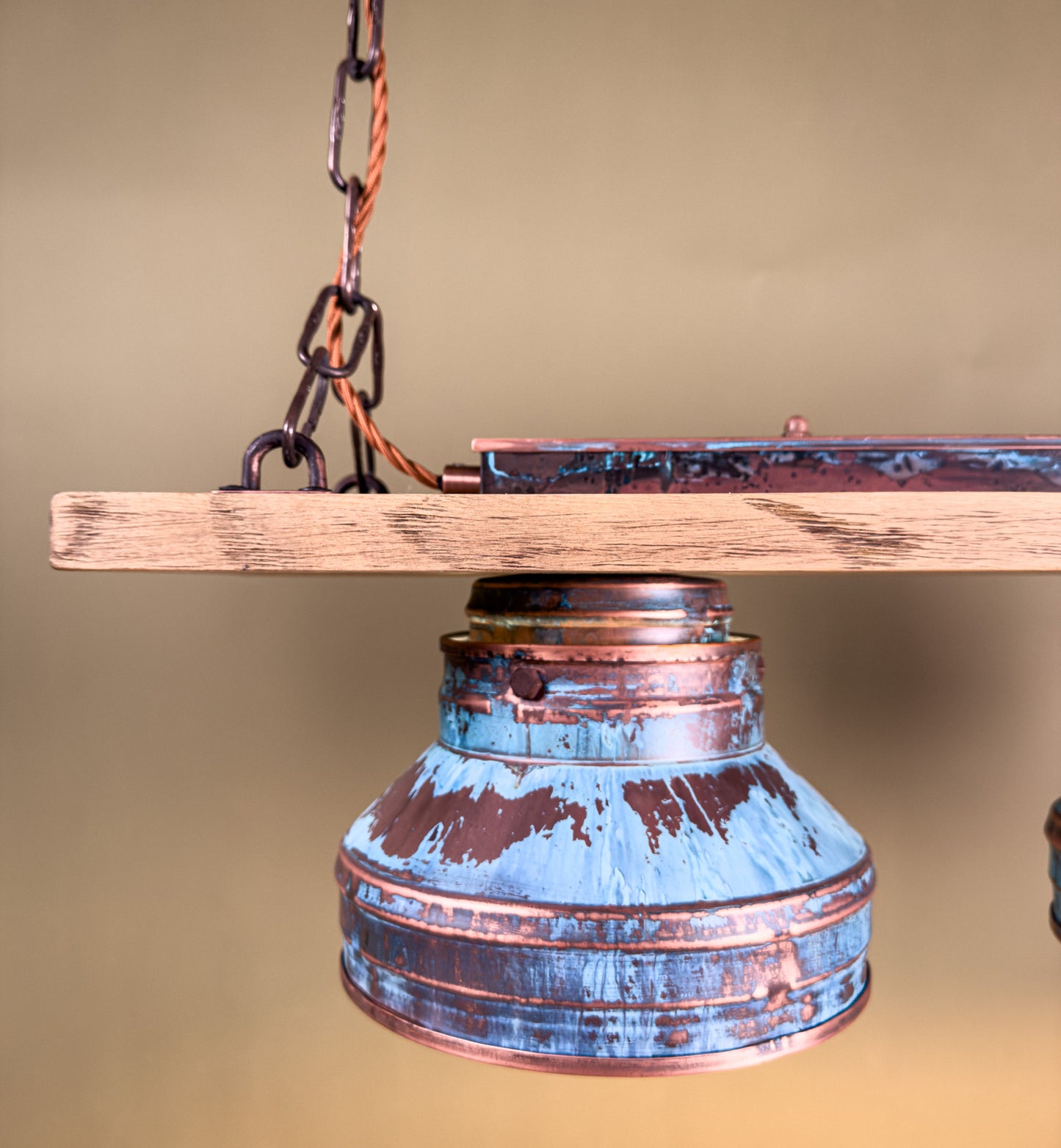 Triple Oak - patina freeze lighting fixture