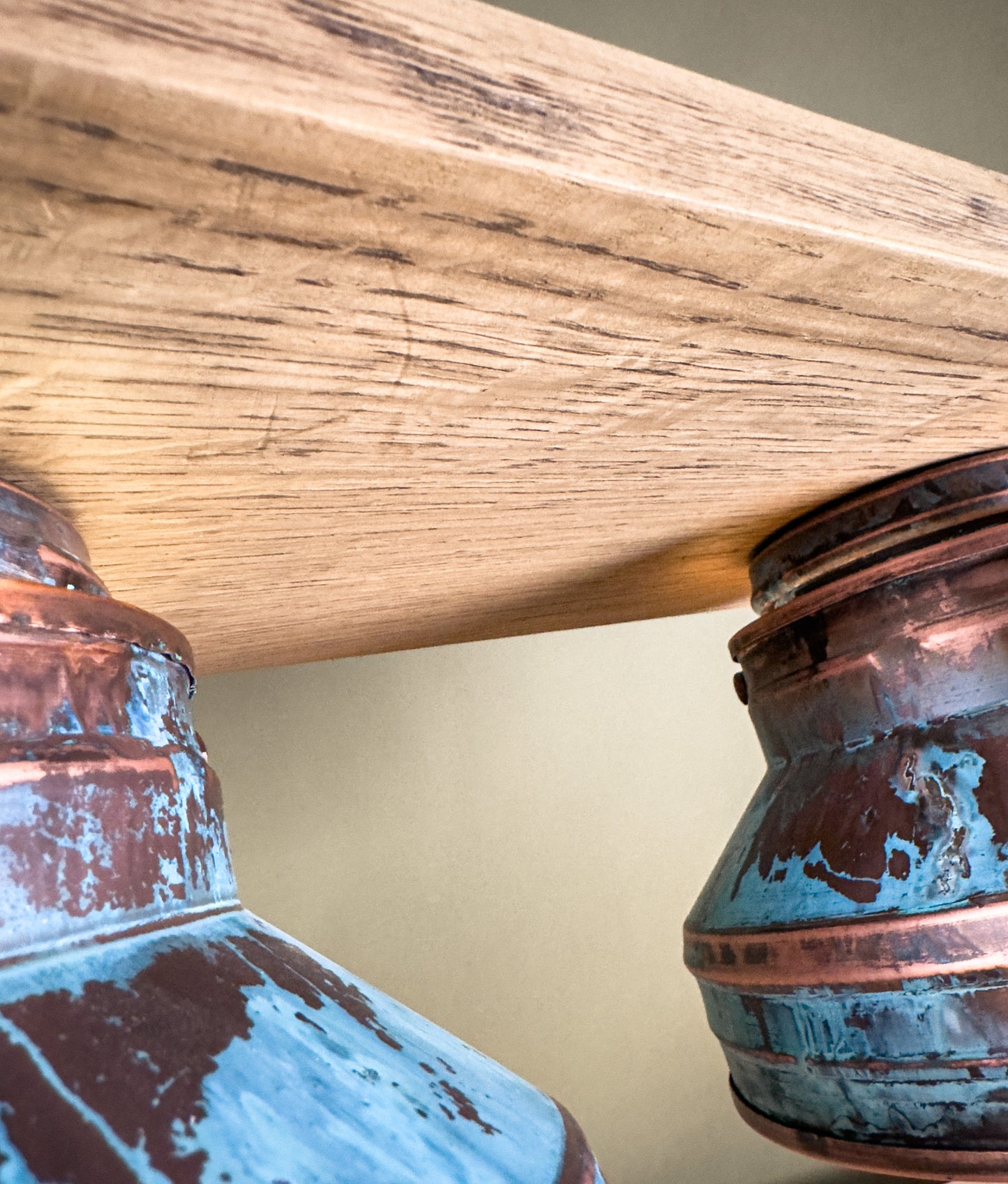 Triple Oak - patina freeze lighting fixture