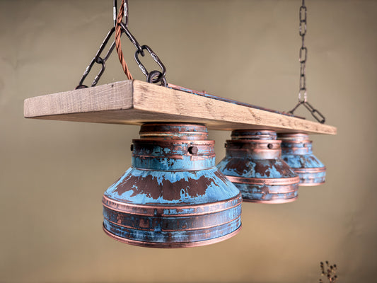 Triple Oak - patina freeze lighting fixture