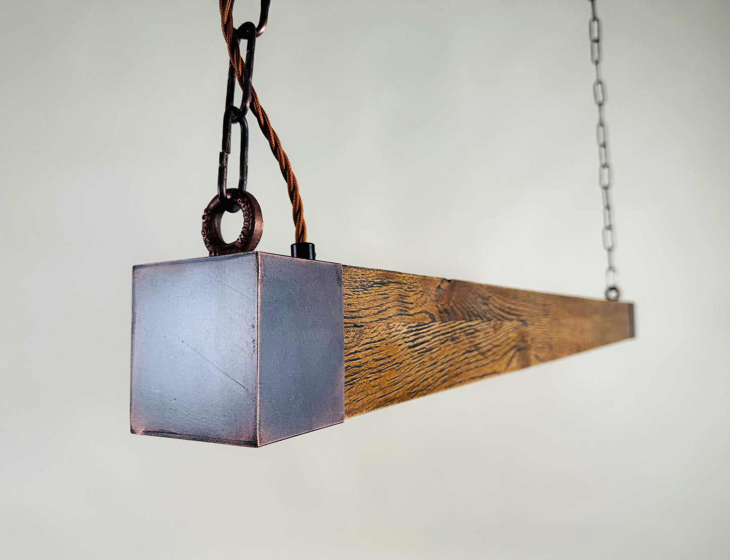Oak wood ,Industrial Lighting ,Farmhouse Chandelier , Led light ,Pendant Light