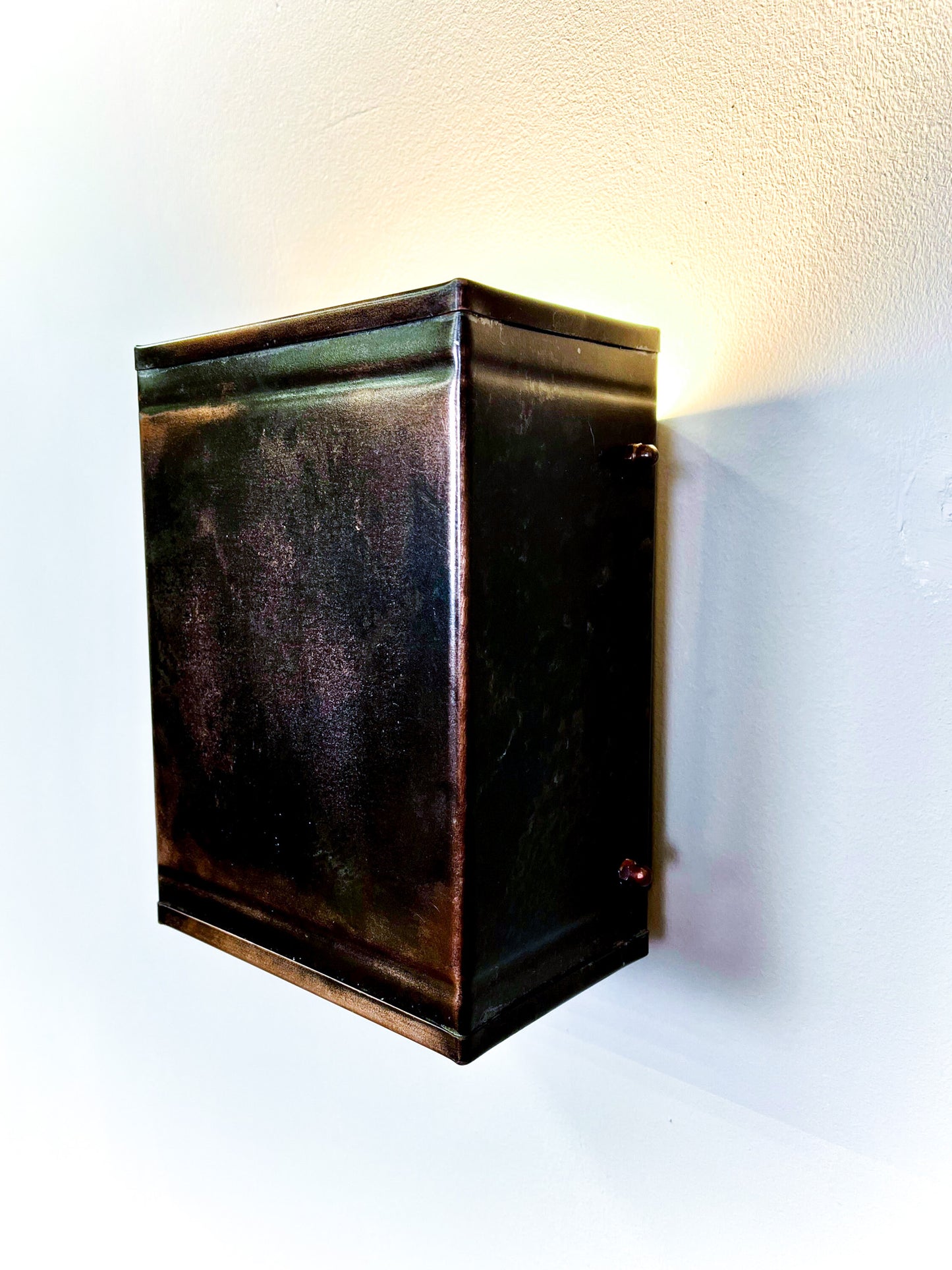 Patina Block Sconce