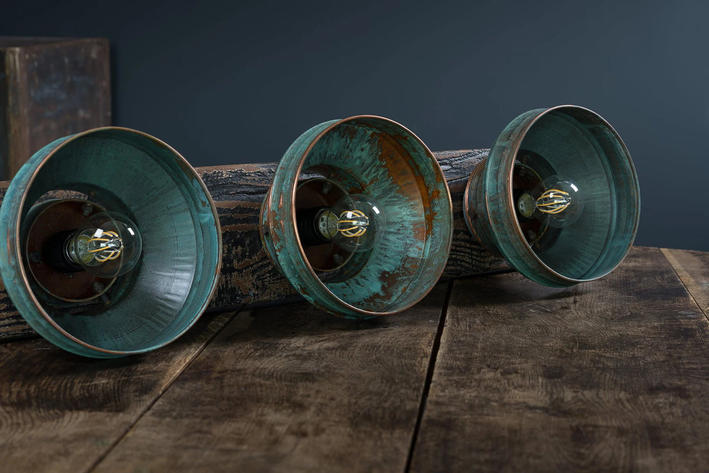 Tripple Copper Patina Pendant