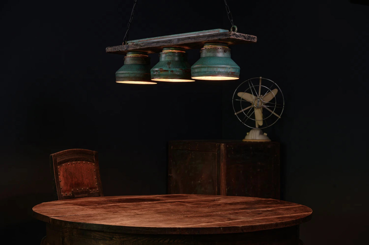 Tripple Copper Patina Pendant